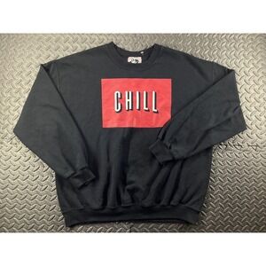 Riot Society Sweater Adult Extra Large Black Long Sleeve Sweatshirt Casual Men's